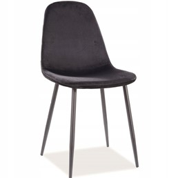 Krzesło FOX Velvet Czarny/Czarny Tap. 117