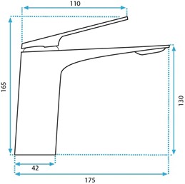Bateria Umywalkowa Niska AVALON Chrom