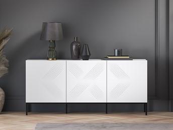 Komoda CLEARING 02 Biały Alpejski/Podstawa Czarny