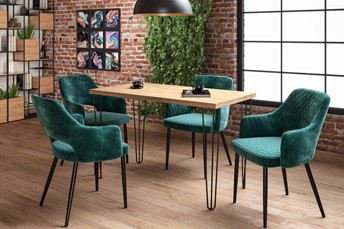 Stół ST(B)-FX 67x128 III Dąb Złoty Craft/Czarny