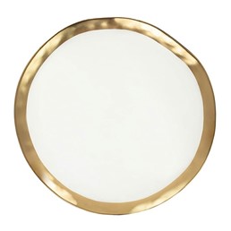 Komplet 2 Talerzy BELL 38cm Biały/Złoty