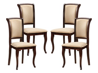 Zestaw 4x Krzesło MN-SC Ciemny Orzech Tap.19