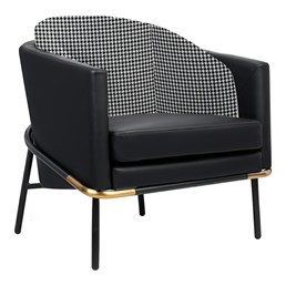 Fotel Gubi PU 85x75x80 Czarny