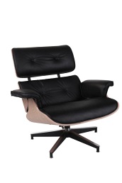 Fotel z Podnóżkiem VIP 54x82x85 Czarny/Ebony