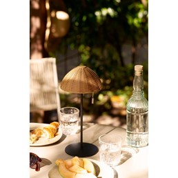Lampka Nocna WIGAN Naturalny/Czarny