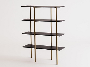 Regał Rave Basic 110x35 Czarny/Złoty