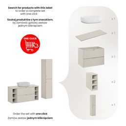 Zestaw Meblowy SMILE 120cm Kaszmirowy Mat