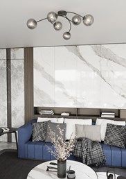 Lampa Sufitowa VIBRA 6 Czarny/Grafitowy