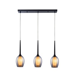 Lampa Wisząca ASTI 3L Clear Czarny