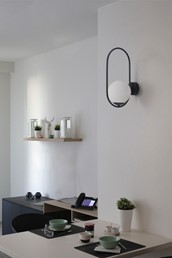 Kinkiet PARVA K-5105 Czarny/Biały