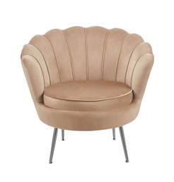 Fotel Velvet LC-032-1 Cappuccino/Srebrny