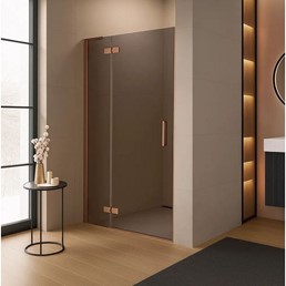 Drzwi Prysznicowe HUGO BROWN/BRUSH COPPER 90 Brązowy