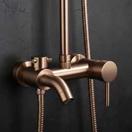 Zestaw Natryskowy LUIS Miedź Szczotkowana