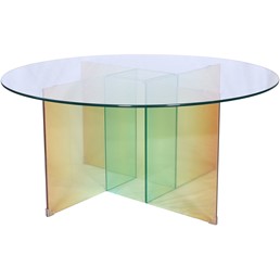 Stolik MODIG M75-90 fi90 Wielokolorowy/Transparentny