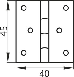 Zawias h-45 (48) Ocynk Żółty
