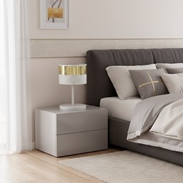 Lampa Biurkowa LUX LN1 Biały/Złoty