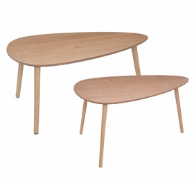 Zestaw 2 stolików MILEO L Naturalny