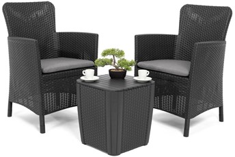 Zestaw Balkonowy Miami 2-Osobowy Grafit