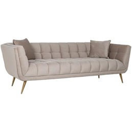 Sofa HUXLEY KHAKI - Beż/Złoty