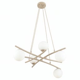 Lampa Wisząca ESSA 5 Beżowy/Opal