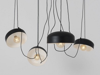 Lampa wisząca POPO FLAT L 4 – czarny