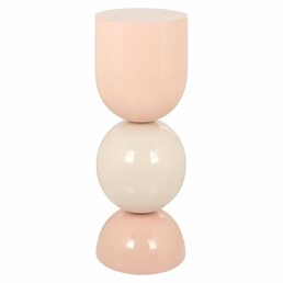 Stolik ALVA Fi31cm Biały/Różowy