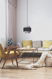 Lampa Wisząca ETELA K-5170 Czarny/Szary