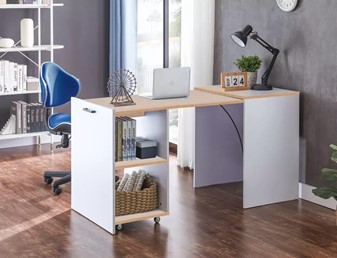 Biurko DUO Dąb/Biały