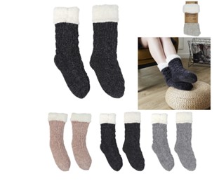 Skarpety CHENILLE Ocieplane Czarne