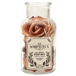 Szklany Słój 12cm z Pot Pourri Pomarańczowy