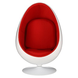 Fotel OVALIA CHAIR Biało-Czerwony