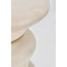 Stolik Kawowy LOPEZ fi40 Beżowy