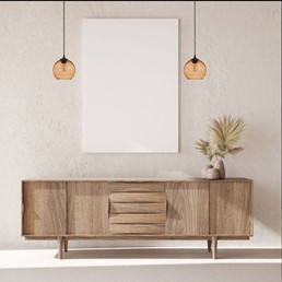 Lampa Wisząca MADEIRA 1S Czarny/Brązowy