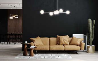 Lampa Wisząca ROSSI 6 Biały/Miodowy