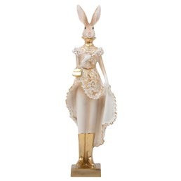 Figurka Dekoracyjna SHP RABBIT Beżowy/Złoty