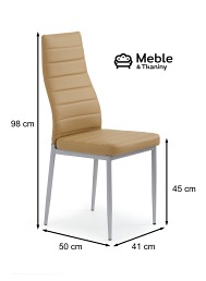 Krzesło K70 Jasny Brąz Ekoskóra