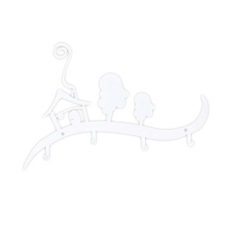 Wieszak Ścienny Domek 4x41x28 Biały