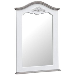 Lustro RIMINI WHITE RIW053 Biały/Brązowy