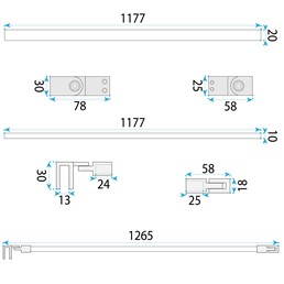 Ramię Wspornik SKY Złoty Szczotkowany