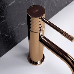 Bateria Umywalkowa Niska LUNGO DIAMOND Miedź