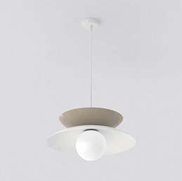 Lampa Wisząca NAGOYA 1 Beżowy/Biały