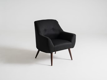 Fotel BETTY Czarny/Orzech