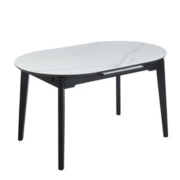 Stół Rozkładany ST27-FX (140x180)x85 Biały Marmur/Czarny