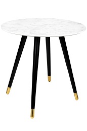 Stół Padrino 90x90x76 Biały/Czarny