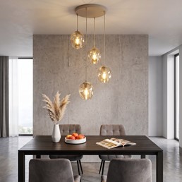 Lampa Wisząca ISTAR 4PREM Beżowy/Miodowy