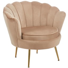 Fotel Velvet LC-032-1 Cappuccino/Złoty