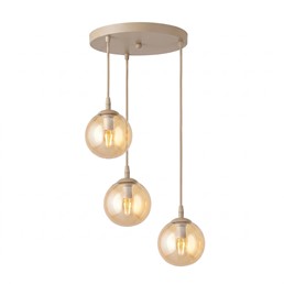 Lampa Wisząca COSMO 3PREM Beżowy/Miodowy