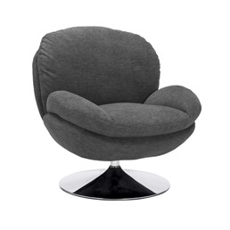 Fotel BRIGITTE Brego Ciemny Szary/Chrom