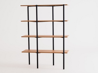 Regał Rave Basic 110x35 Dąb/Czarny