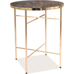 Ława IBIZA C fi43 Złoty/Marmur